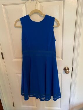 calvin klein electric blue dress | Dresses | Calvin Klein Mock Neck Shift Flutter Sleeve Ladies dresses Color:Bouquet fabric:LINEN gathered details at the Women's Black Satin Lace